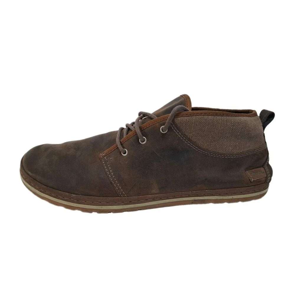 Teva Chukka Boots Cedar Canyon Men's Size 14 Brown Suede Lace Up 1003524 Leather